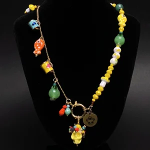 Collar Artesanal Calaveras y Popurri