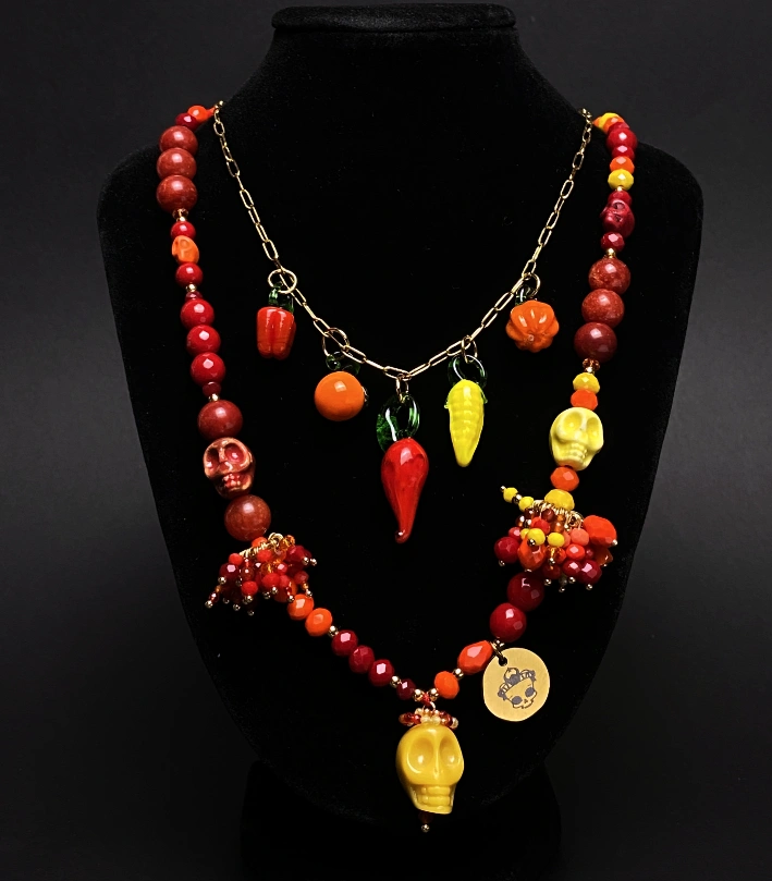 Collar Artesanal Día de los Muertos en México