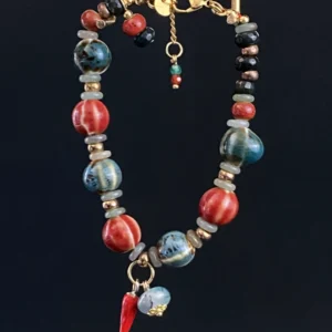 Pulsera Artesanal Vermelho y Azul